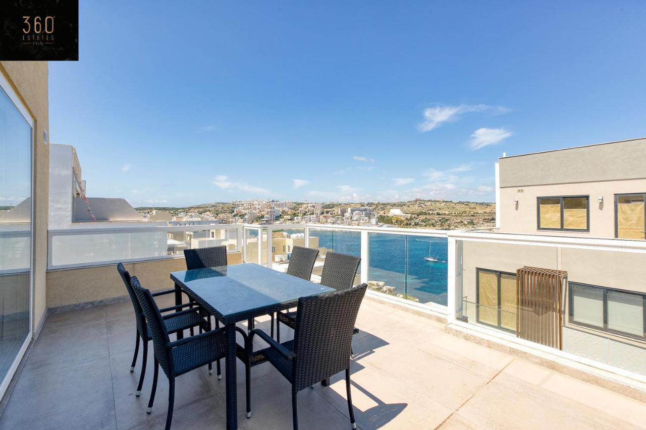 Lux Sea Front Penthouse With Breathtaking Views In St Pauls By 360 Estates Apartment St. Paul's Bay Exterior foto